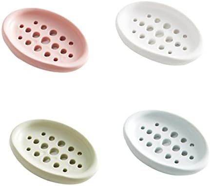 Ciieeo Oval Silicone Soap Dish Drainer Holder