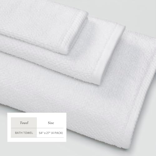 Great Bay Home White Bath Towels 4 Pack 1