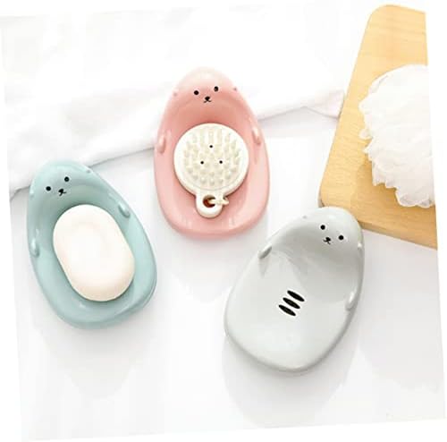 Cabilock Round Soap Dish Drainer Holder for Bathrooms