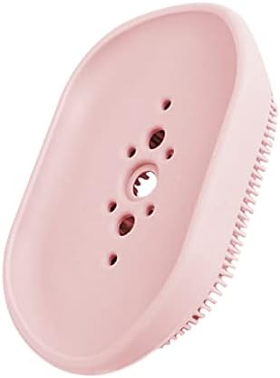ABOOFAN Self Draining Soap Dish Holder Pink