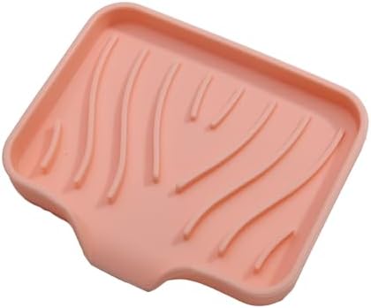 Silicone Soap Dish - Self Draining Durable Pink