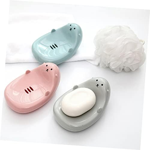 SHOWERORO Heart Shaped Soap Dish Drainer Holder for Boys and Girls