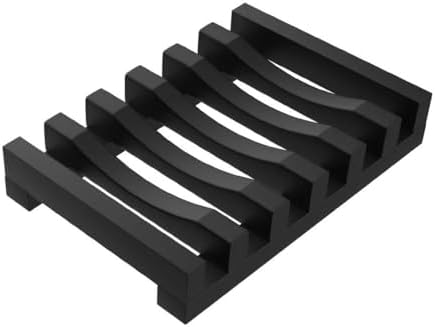 Silicone Soap Dish Holder with Non-Slip Base Black 1