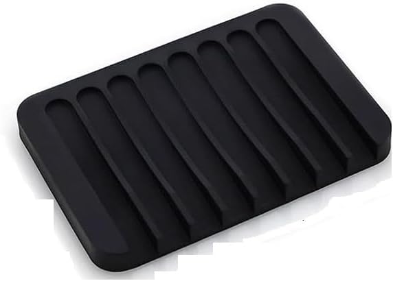 Silicone Soap Dish with Drainage and Raised Ridges 1