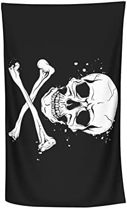Crossbones Pirate Flag Microfiber Bath Towel - Unisex Quick Drying Beach Travel Towel