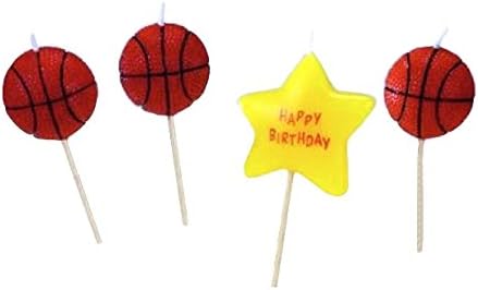 Biedermann Sons 12-Pack Sports Birthday Candles with Basketball and Star