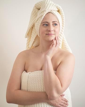 Gilden Tree Waffle Towels - Cream Set of 2