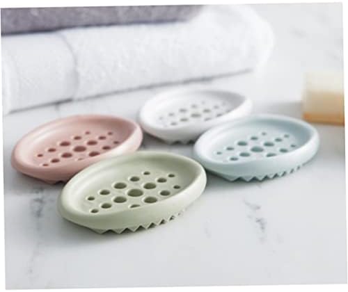 STOBAZA Drainage Soap Dish Silicone Holder for Kitchen and Bathroom