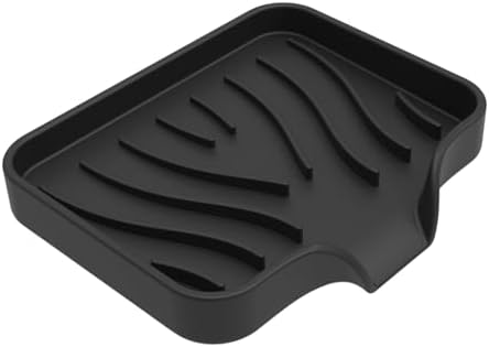 Curfair Soap Dish Black with Suction Cup and Quick Dry Design