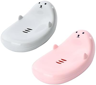 Anneome Round Soap Dish Drainer for Bathroom and Travel