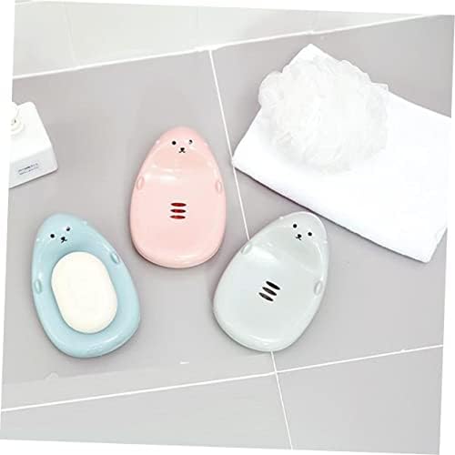 Anneome Round Soap Dish Drainer for Bathroom and Travel