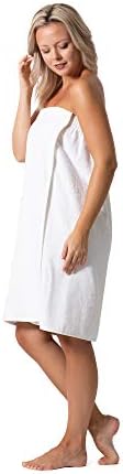 Robe Direct Womens Terry Cloth Spa Towel Wrap with Adjustable Closure