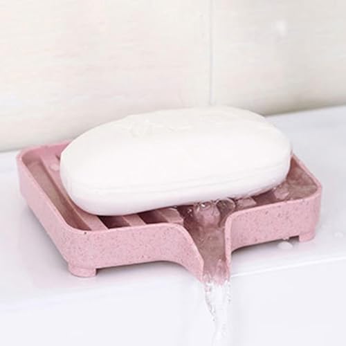 Self-Draining Soap Dish - Double Layer Pink