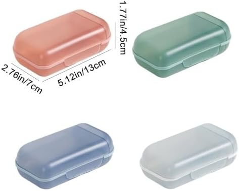 Square Soap Box with Lid - Durable PP and TPR Material