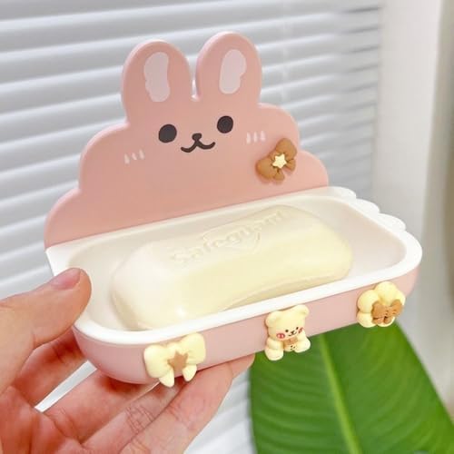 Cute Rabbit Soap Holder Wall Mounted Soap Rack