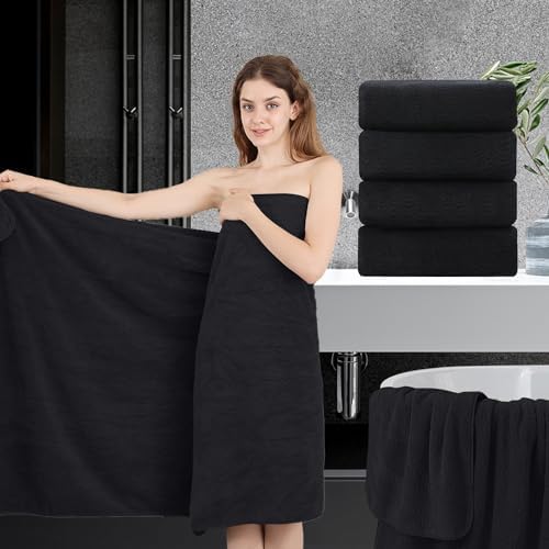 Jessy Home 4 Piece Extra Large Bath Towel Set 1