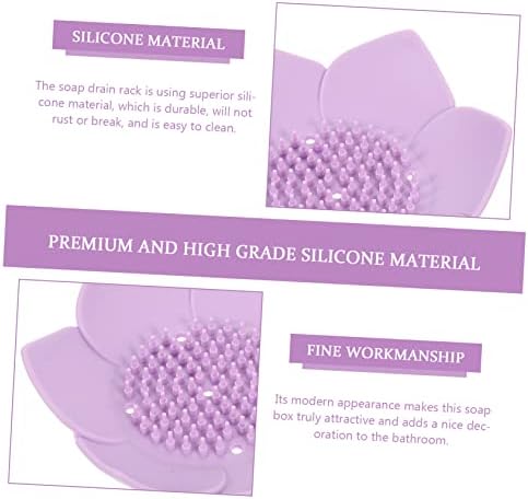 2pcs Silicone Soap Trays Drainage Stylish Bathroom Holder