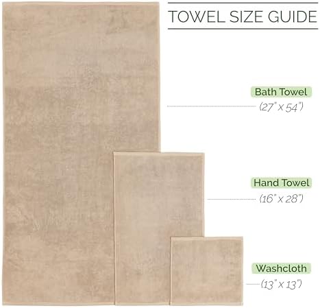 Elegant Comfort Luxury 6-Piece Towel Set - Tan