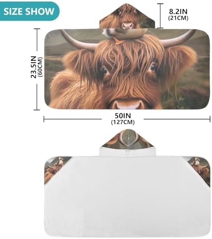 CHIFIGNO Funny Animal Hooded Baby Bath Towel
