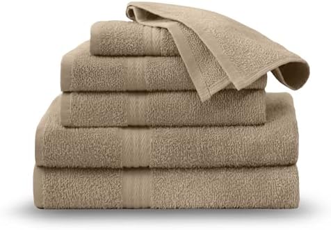 Martex Easy Living 6-Piece Bathroom Towel Set Soft Fluffy Quick-Dry Towels