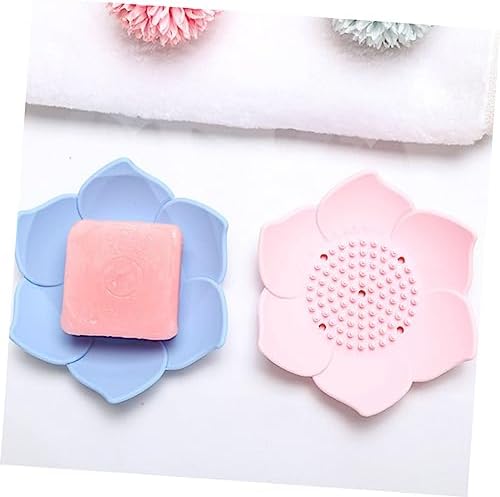 FONDOTIN 2pcs Draining Soap Dish Creative Holders for Shower Bathroom Kitchen