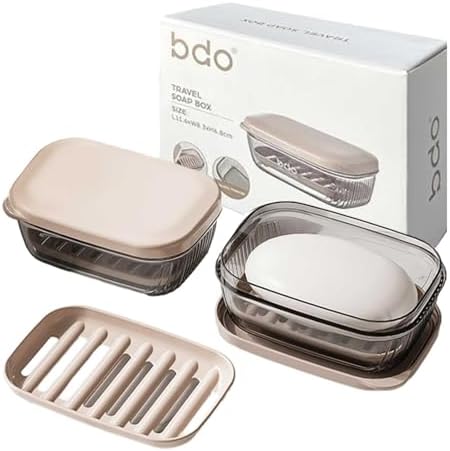 Travel Soap Case with Leakproof Lid and Drainage