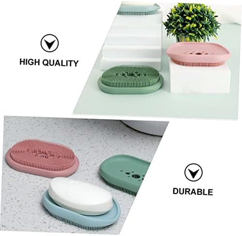Cabilock Silicone Soap Dish with Drain Bar Holder 1