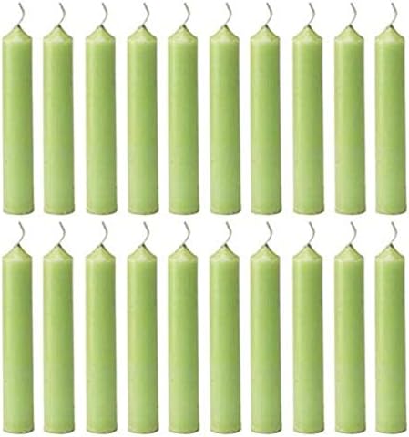 Biedermann Sons Chime Candles - Light Green 4-Inch Tall Box of 20