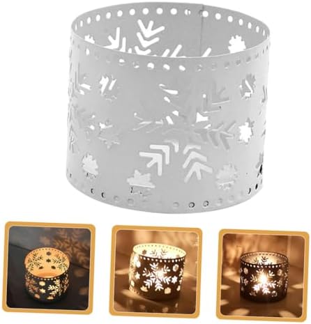Snowflake Candle Holder Iron Hollow Christmas Decor Pen Holder