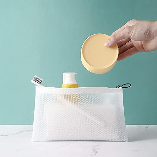 Sealed Round Soap Container with Lid Pink