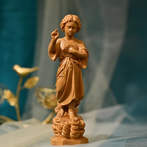 Handmade Baby Jesus Figurine Wooden Religious Decor
