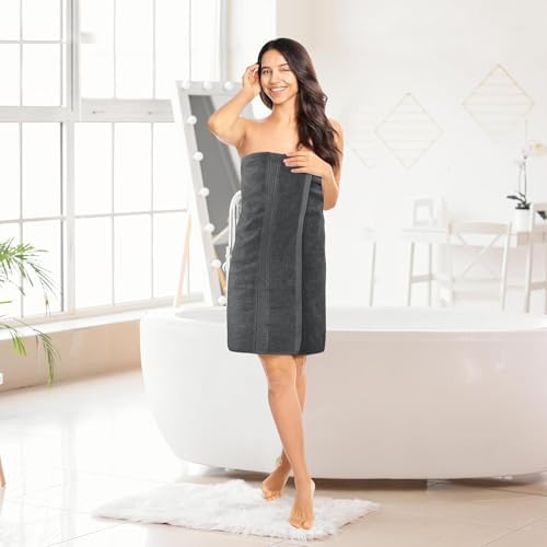 UrbAmerican Extra Large Bath Towels Pack of 4 - 30x60in 100 Cotton Grey