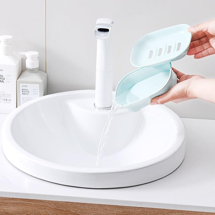 Double Layer Soap Dish with Drainage Slots Pink