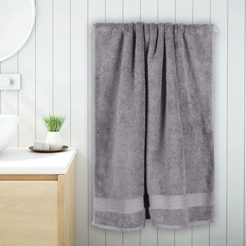 Organix Luxury 4 Pack Bath Towels Dark Grey 30x60 Inches