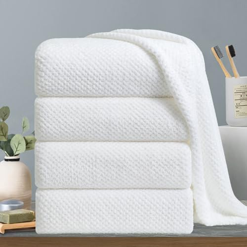 Hailea 4-Pack Extra Large Bath Towels Set 35x70 Inches