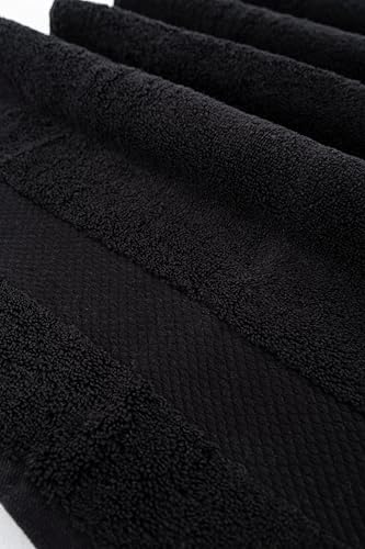 Hencely 6-Piece Bath Towel Set - Black 1