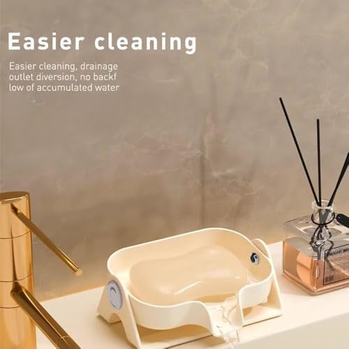 FABEILAI Soap Dish with Drain Black