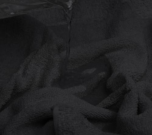 Looperry 6 Pack Small Black Bath Towels - 100 Cotton 23x46