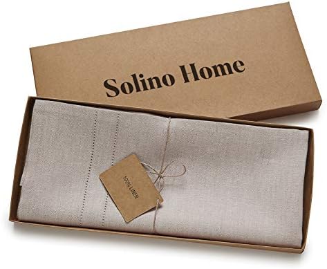 Solino Home Linen Bath Towel 30x54 Inch Light Natural Handcrafted from European Flax
