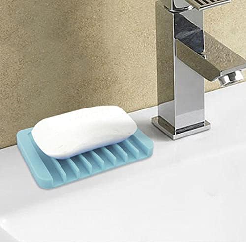 DNIEBW 2Pcs Silicone Soap Holder with Waterfall Design