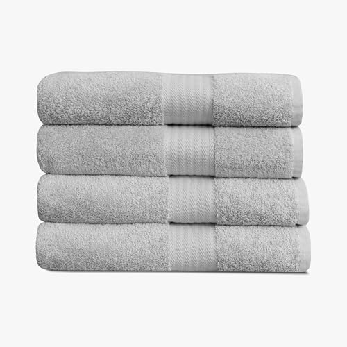 1888 Mills 4 Pack Bath Towel Set Grey