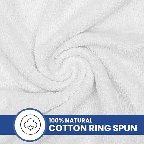 Linteum Textile Supply White Bath Towel Set of 6