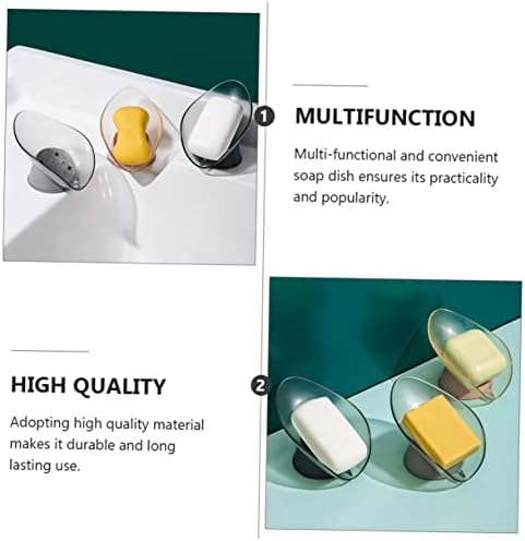 ABOOFAN Leaf Shape Soap Dish 2Pcs Creative Holder