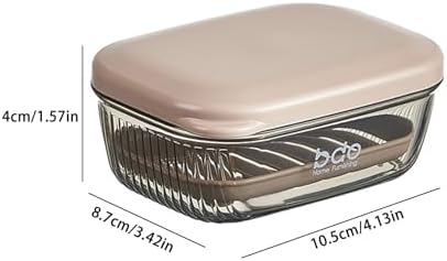 Leakproof Travel Soap Container with Lid and Drainage Tray