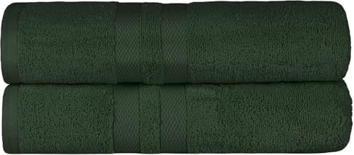Superior Ultra-Soft 2-Piece Cotton Bath Sheet Set - Forest Green