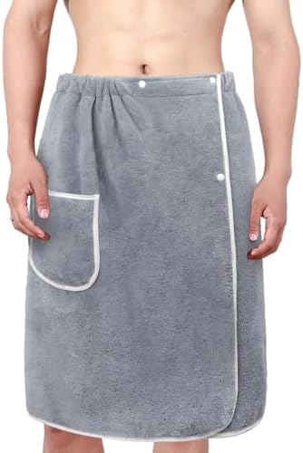 PURFUN Men Boys Adjustable Bath Towel with Elasticated Band