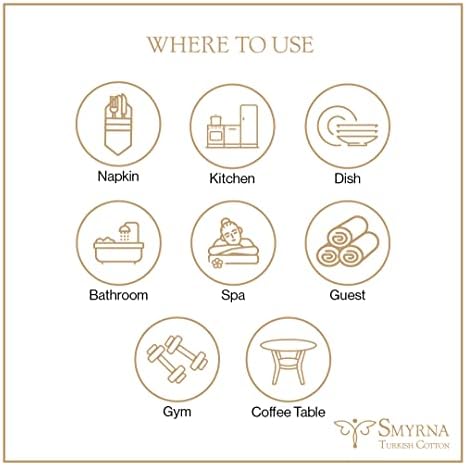 Smyrna Turkish Cotton Wash Cloths Pack of 6 12x17