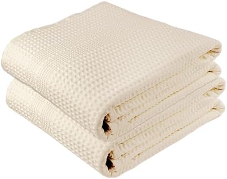 GILDEN TREE Waffle Bath Sheet 40x80 Cream 2 Pack