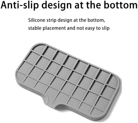 Silicone Soap Drainer with Drain Bar Soap Holder for Shower Counter