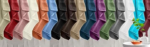 DAN RIVER 100 Cotton Bath Towels 27x54 Black 4-Pack